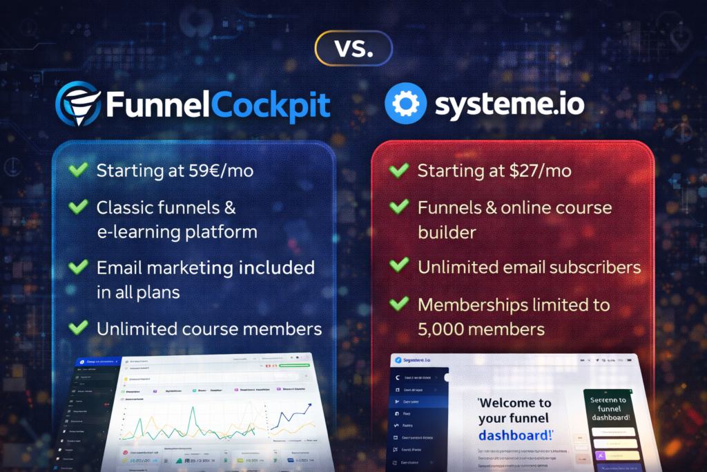 FunnelCockpit vs Systeme.io