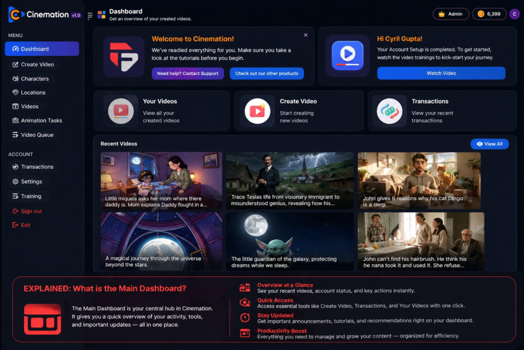 Cinemation-dashboard-UI-mockup-overview